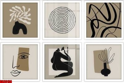 File gốc File gốc in bộ tranh decor treo tráng gương canvas GB26138 (in mica) trang trí