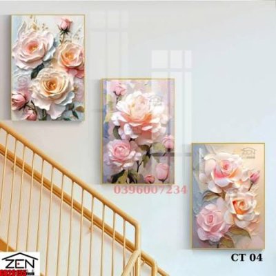File gốc File gốc in bộ tranh decor treo tráng gương canvas GB26155 (thiết kế) độc quyền