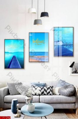 File tranh gốc File gốc in bộ tranh decor treo tráng gương canvas GB26171 (bản quyền) file PSD