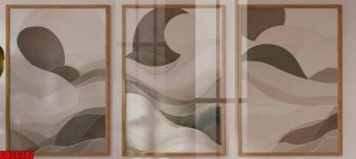 File gốc File gốc in bộ tranh decor treo tráng gương canvas GB26287 (in tráng gương) hiện đại