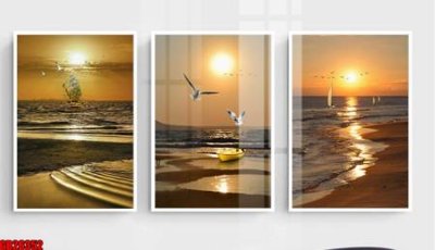 Tải file File gốc in bộ tranh decor treo tráng gương canvas GB26352 (gốc) làm tranh trang trí