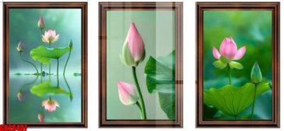 File in trần File gốc in bộ tranh decor treo tráng gương canvas GB26407 (bản gốc) hoa văn