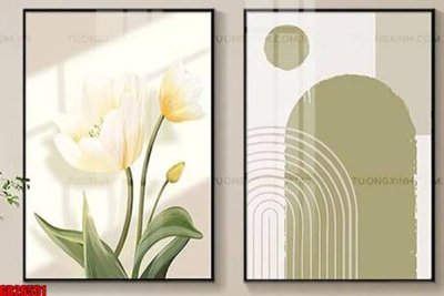 File gốc File gốc in bộ tranh decor treo tráng gương canvas GB26531 (cho in UV) siêu nét