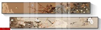 Hình ảnh file gốc in lụa File gốc in bộ tranh decor treo tráng gương canvas GB26563