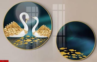 File gốc in ấn File gốc in bộ tranh decor treo tráng gương canvas GB26568 chất lượng vượt trội