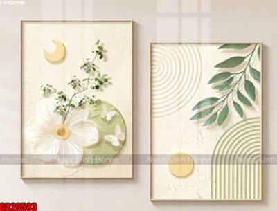 Cung cấp file tranh gốc File gốc in bộ tranh decor treo tráng gương canvas GB26583 độc quyền
