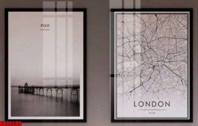 File gốc File gốc in bộ tranh decor treo tráng gương canvas GB26589 (bản quyền) cho in ấn