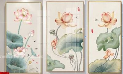 Hình ảnh file gốc File gốc in bộ tranh decor treo tráng gương canvas GB26623 cho in UV