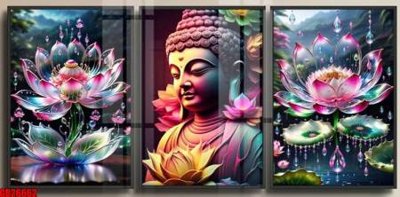 File gốc File gốc in bộ tranh decor treo tráng gương canvas GB26662 (in mica) làm quà tặng