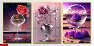 File gốc File gốc in bộ tranh decor treo tráng gương canvas GB26666 (cho in ấn) độc quyền