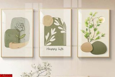 File gốc File gốc in bộ tranh decor treo tráng gương canvas GB26695 (in lụa) chi tiết cao