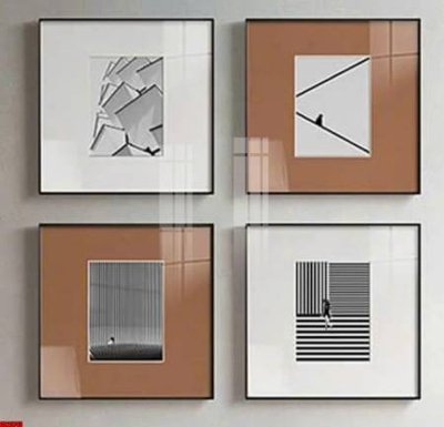 File gốc File gốc in bộ tranh decor treo tráng gương canvas GB26745 (cho in UV) siêu nét