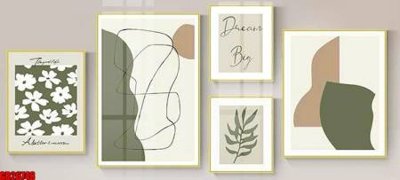 File tranh File gốc in bộ tranh decor treo tráng gương canvas GB26748 (gốc) chủ đề trừu tượng
