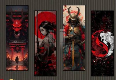 Ảnh gốc file in lụa File gốc in bộ tranh decor treo tráng gương canvas GB26780 chi tiết