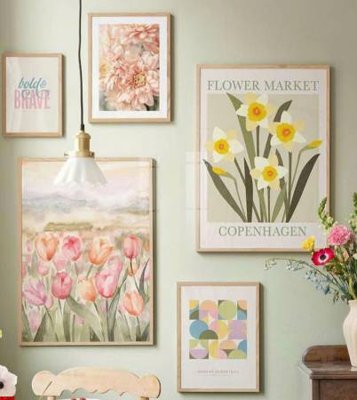 File ảnh File gốc in bộ tranh decor treo tráng gương canvas GB26796 (gốc) cho trang trí nhà hàng