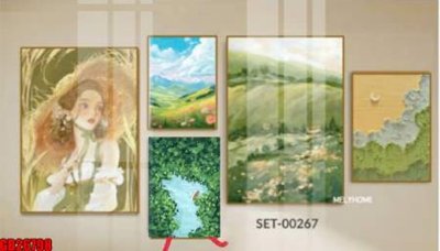 File tranh File gốc in bộ tranh decor treo tráng gương canvas GB26798 (ảnh gốc) sắc nét hoàn hảo