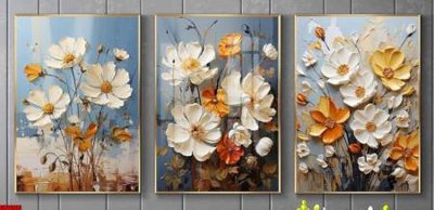 File tranh File gốc in bộ tranh decor treo tráng gương canvas GB26903 (gốc) chủ đề tĩnh vật