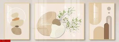 File gốc File gốc in bộ tranh decor treo tráng gương canvas GB26908 (in tráng gương) hiện đại