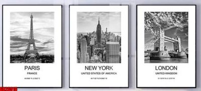 Download file gốc File gốc in bộ tranh decor treo tráng gương canvas GB26916 (in lụa) tranh 3D