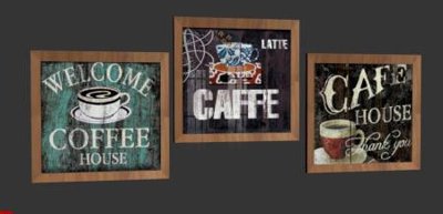 File tranh File gốc in bộ tranh decor treo tráng gương canvas GB26944 (gốc) chủ đề động vật