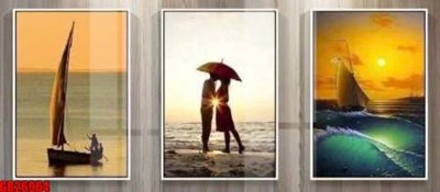 File tranh File gốc in bộ tranh decor treo tráng gương canvas GB26964 (file gốc) chuẩn màu in