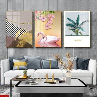 File tranh File gốc in bộ 3 tranh treo tường hiện đại GB27014 (gốc) chủ đề trừu tượng