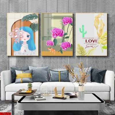 File tranh gốc File gốc in bộ 3 tranh treo tường hiện đại GB27025 (bản quyền) file PSD