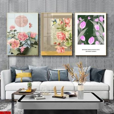 Hình ảnh file gốc in lụa File gốc in bộ 3 tranh treo tường hiện đại GB27028