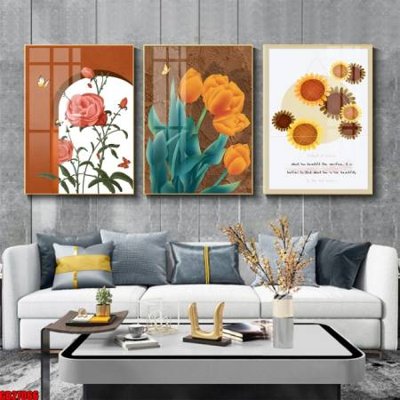 File PSD File gốc in bộ 3 tranh treo tường hiện đại GB27066 (bản gốc) cho nhà in