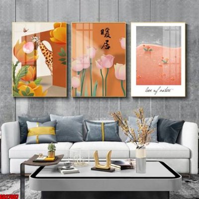 Tải file File gốc in bộ 3 tranh treo tường hiện đại GB27067 (gốc) in tranh tráng gương