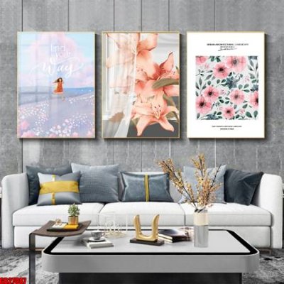 File gốc in ấn File gốc in bộ 3 tranh treo tường hiện đại GB27087 độ phân giải cao