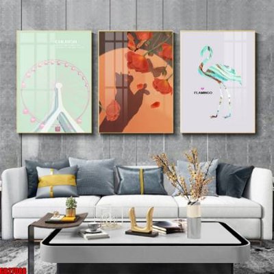 File in trần File gốc in bộ 3 tranh treo tường hiện đại GB27088 (bản gốc 3D) sống động