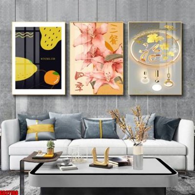 File gốc File gốc in bộ 3 tranh treo tường hiện đại GB27108 (in lụa) cao cấp