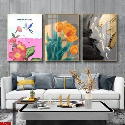 File tranh File gốc in bộ 3 tranh treo tường hiện đại GB27110 (bản gốc) treo phòng ăn