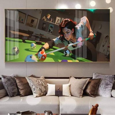 File gốc File tranh décor treo quán bida bi a BILLARD GX138 (trang trí) phòng làm việc