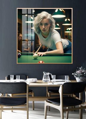 File tranh File tranh décor treo quán bida bi a BILLARD GX147 (gốc) phong cách tối giản