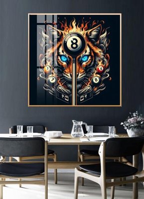Ảnh gốc File tranh décor treo quán bida bi a BILLARD GX155 (nét căng) in mica