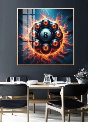 File tranh gốc in trần nhà File tranh décor treo quán bida bi a BILLARD GX231 3D