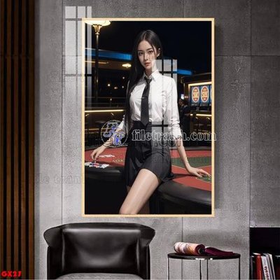 File tranh ảnh gốc File tranh gái xinh đánh bida bi-a BILLARD GX27 dùng cho in khổ lớn