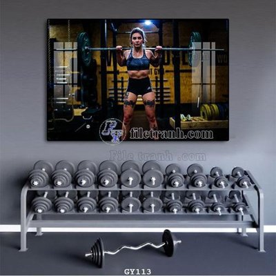 File tranh ảnh gốc File tranh treo phòng gym GYM113 dùng cho in khổ lớn