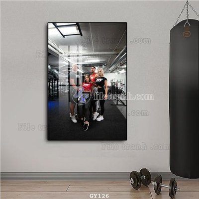 File gốc in tráng gương File tranh treo phòng gym GYM126 chi tiết