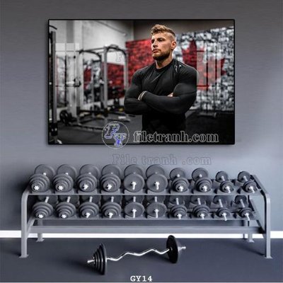 File tranh gốc PSD File tranh treo phòng gym GYM14 còn nguyên layer