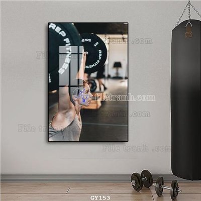 File gốc File tranh treo phòng gym GYM153 (chủ đề hiện đại) trang trí