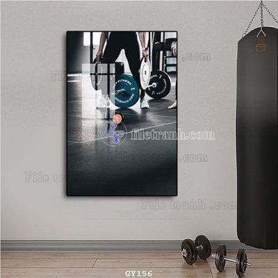 File gốc in ấn File tranh treo phòng gym GYM156 chất lượng vượt trội