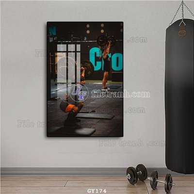 Tải file File tranh treo phòng gym GYM174 (gốc) chủ đề hoa sen