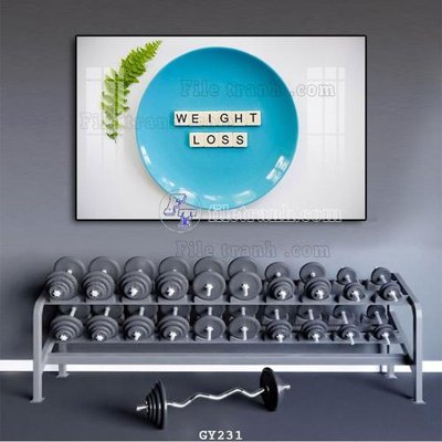File gốc File tranh treo phòng gym GYM231 (dành cho trang trí nội thất)