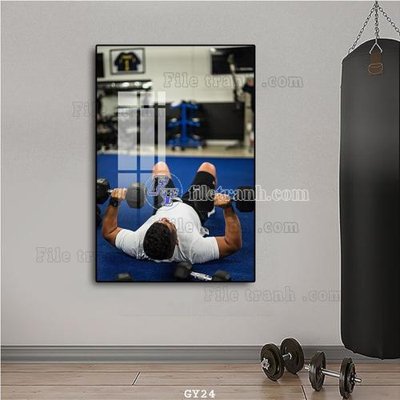 Ảnh gốc file in lụa File tranh treo phòng gym GYM24 chi tiết