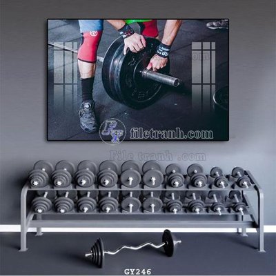 File gốc File tranh treo phòng gym GYM246 (in mica) trang trí
