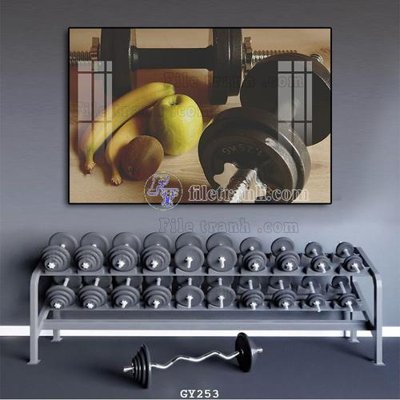 File in lụa File tranh treo phòng gym GYM253 (chất lượng cao) File tranh treo phòng gym GYM253