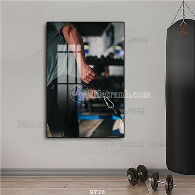 File tranh File tranh treo phòng gym GYM28 (bản gốc) in lụa 3D